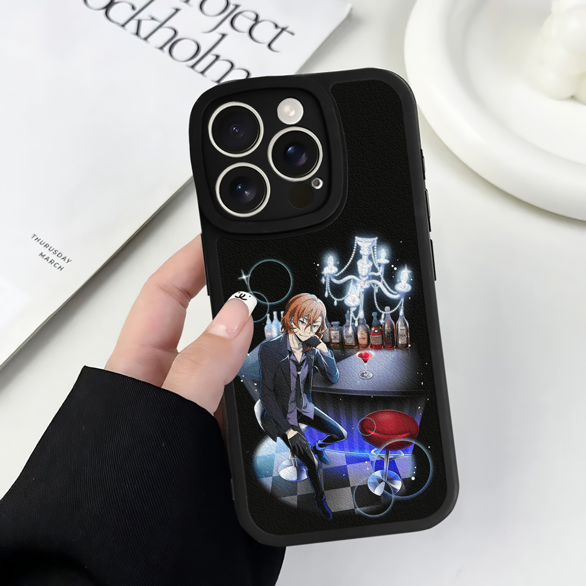 （画像用） 文豪ストレイドッグス Bungo Stray Dogs 【iPhone 16シリーズ対応】シリコンスマホケース（レザー調） 材質：シリコン